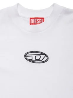 T-shirt cropped in jersey di cotone