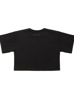 T-shirt cropped in jersey di cotone