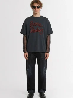T-shirt in cotone Edra a strati