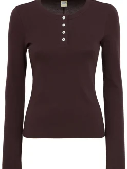 T-shirt in cotone Jess a maniche lunghe
