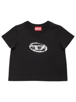 T-shirt in jersey di cotone con decorazioni