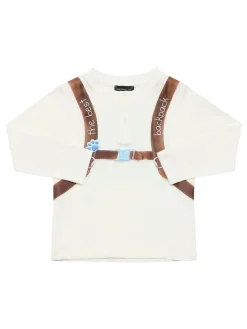 T-shirt in jersey di cotone stampato