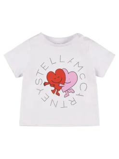 T-shirt in jersey di cotone stampato