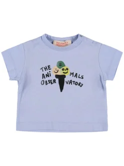 T-shirt in jersey di cotone stampato