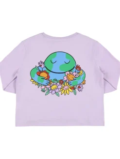 T-shirt in jersey di cotone stampato