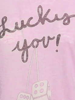 T-shirt in jersey di misto cotone con stampa
