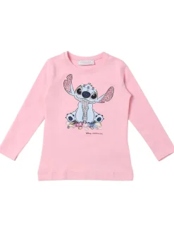 T-shirt in jersey di misto cotone stampa Stitch