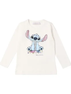 T-shirt in jersey di misto cotone stampa Stitch