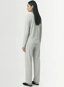 T-shirt in misto cotone a maniche lunghe