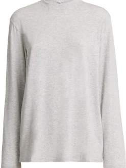 T-shirt in misto cotone a maniche lunghe