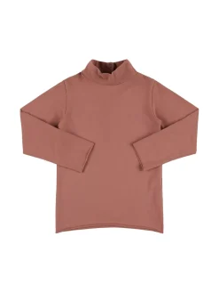 T-shirt in misto cotone a maniche lunghe