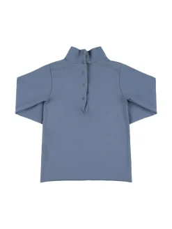 T-shirt in misto cotone a maniche lunghe