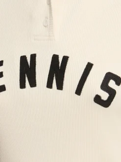 T-shirt tennis in cotone a costine