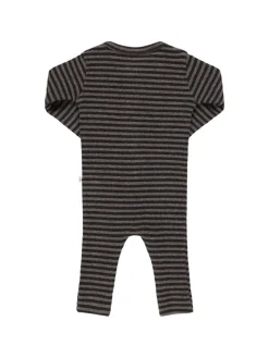 Tutina in jersey di misto cotone a righe