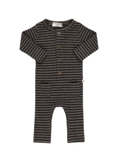 Tutina in jersey di misto cotone a righe