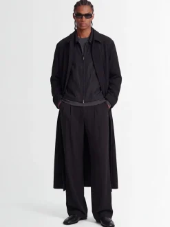 Two-tuck cupro wide pants