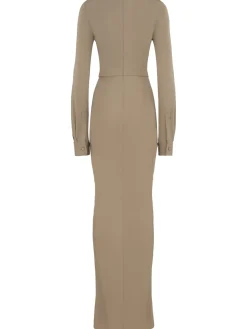 Vestito Bateau in jersey drappeggiato