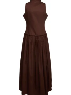 Vestito chemisier lungo Sama in popeline di cotone