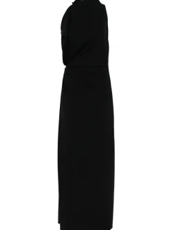 Vestito collo alto Devyn in crepe