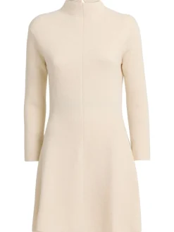 Vestito collo alto in misto lana
