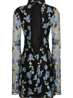 Vestito Gabriella in mesh con ricami