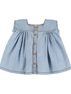 Vestito in cotone chambray