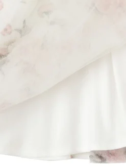 Vestito in cotone e tulle con fiore