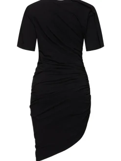 Vestito in jersey di misto cotone drappeggiato