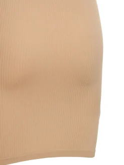 Vestito in jersey stretch a costine con cutout