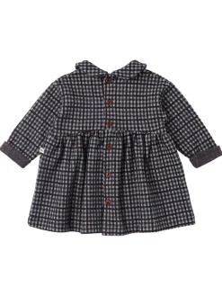 Vestito in misto cotone check