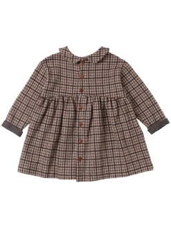 Vestito in misto cotone check
