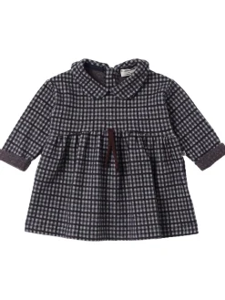 Vestito in misto cotone check