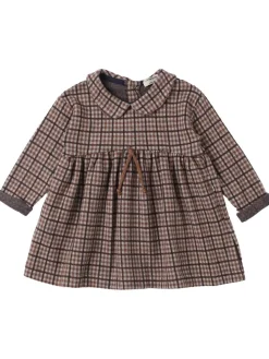 Vestito in misto cotone check