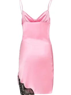 Vestito in misto seta con ruches