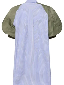 Vestito in popeline di cotone e twill di nylon