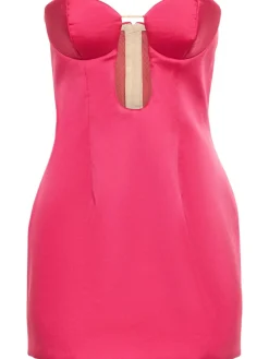 Vestito in raso di seta con bustier