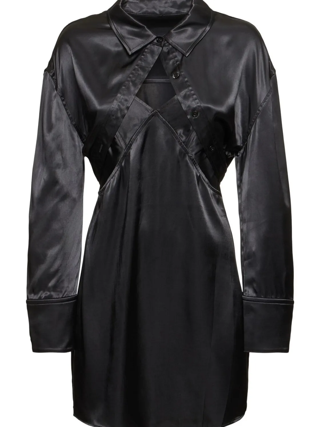 Vestito in raso di viscosa con giacca bolero