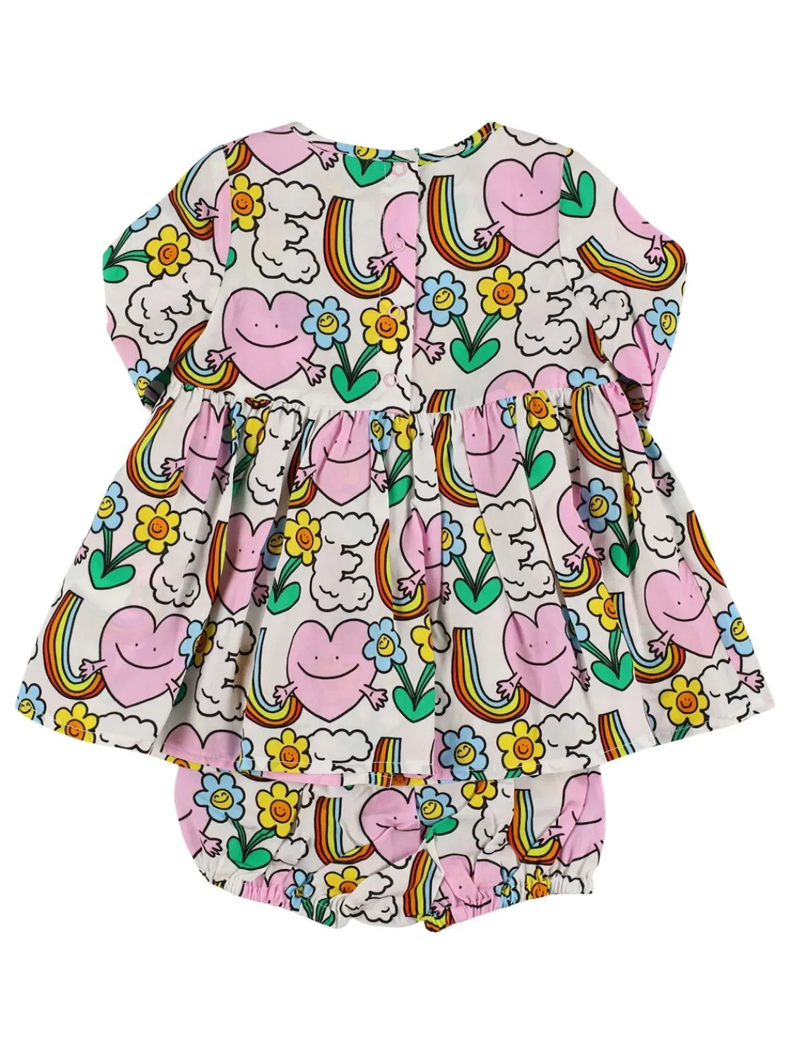 Vestito in viscosa stampata con culotte