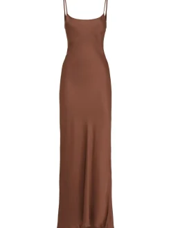 Vestito lungo Agata in raso