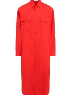 Vestito lungo Calren in popeline di cotone