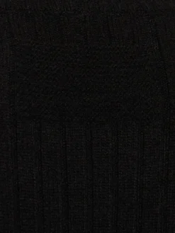 Vestito lungo in maglia di cashmere a coste