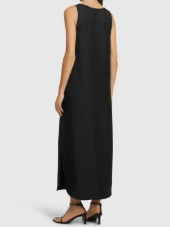Vestito lungo in seta Nada con scollo