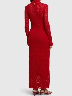 Vestito lungo Lethe in maglia di misto lana