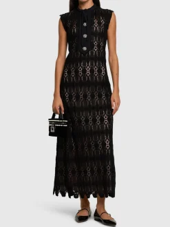 Vestito lungo macramé