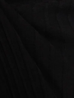 Vestito lungo senza maniche Ada in maglia / spacco