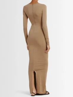 Vestito maxi a maniche lunghe