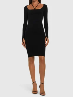 Vestito midi in jersey