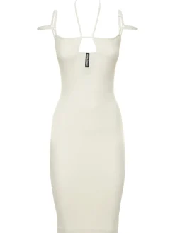 Vestito midi in jersey stretch