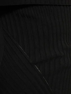 Vestito midi in maglia a costine