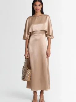 Vestito midi in raso